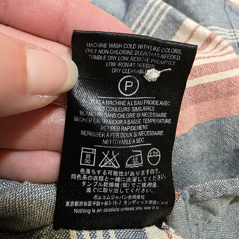 Volcom Multicolor Striped Button Down Shirt - image 5